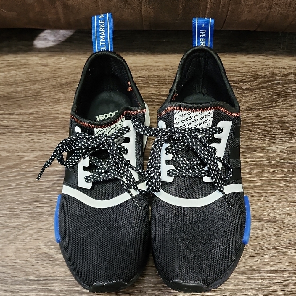 Adidas NMD Black Sneakers with Blue Highlights